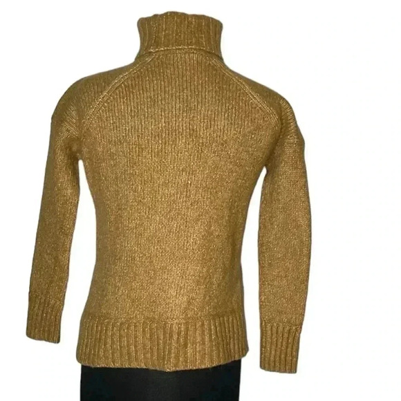 Everlane Turtleneck Long Sleeve Ribbed Detail Brown Sweater Size S - Picture 3 of 7